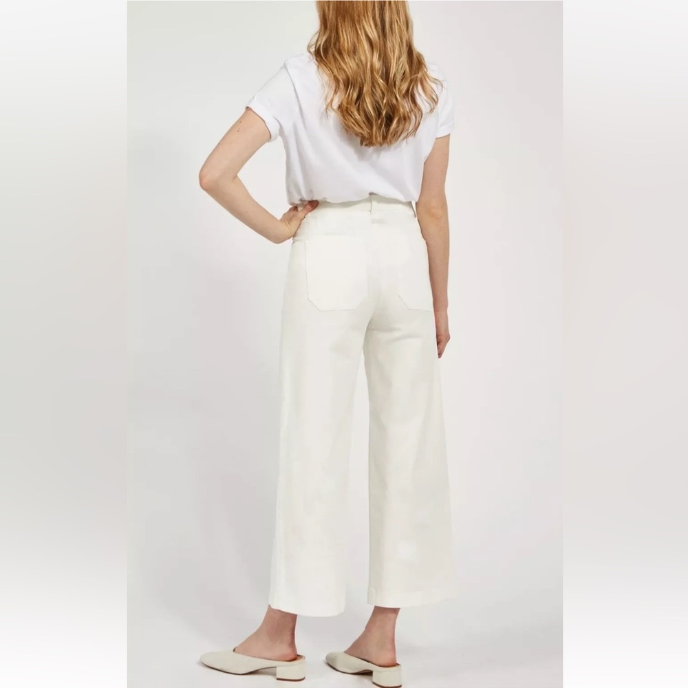 Loup Denim White Crop Pants XS Excellent Simone High Rise Jesse Kamm Rudy Jude